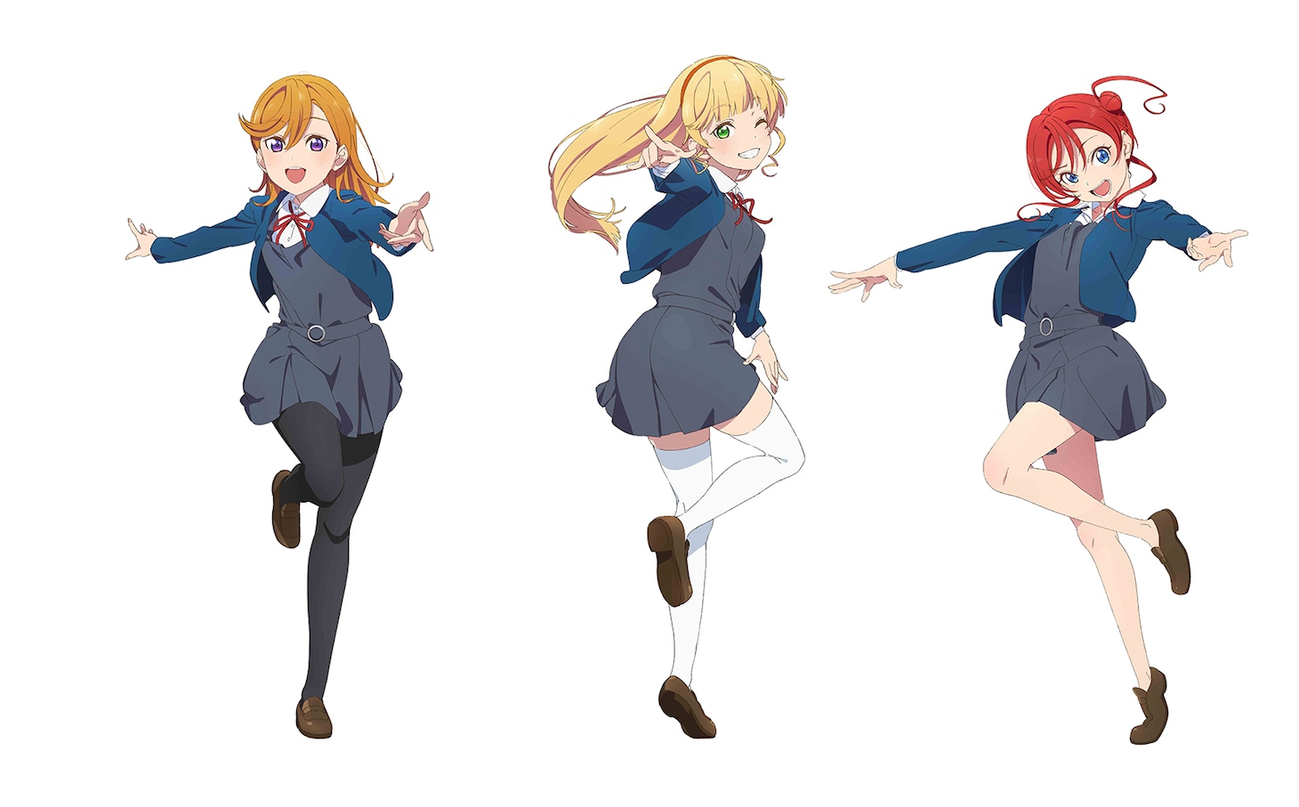 CatChu!（キャッチュ）。左から澁谷かのん、平安名すみれ、米女メイ。