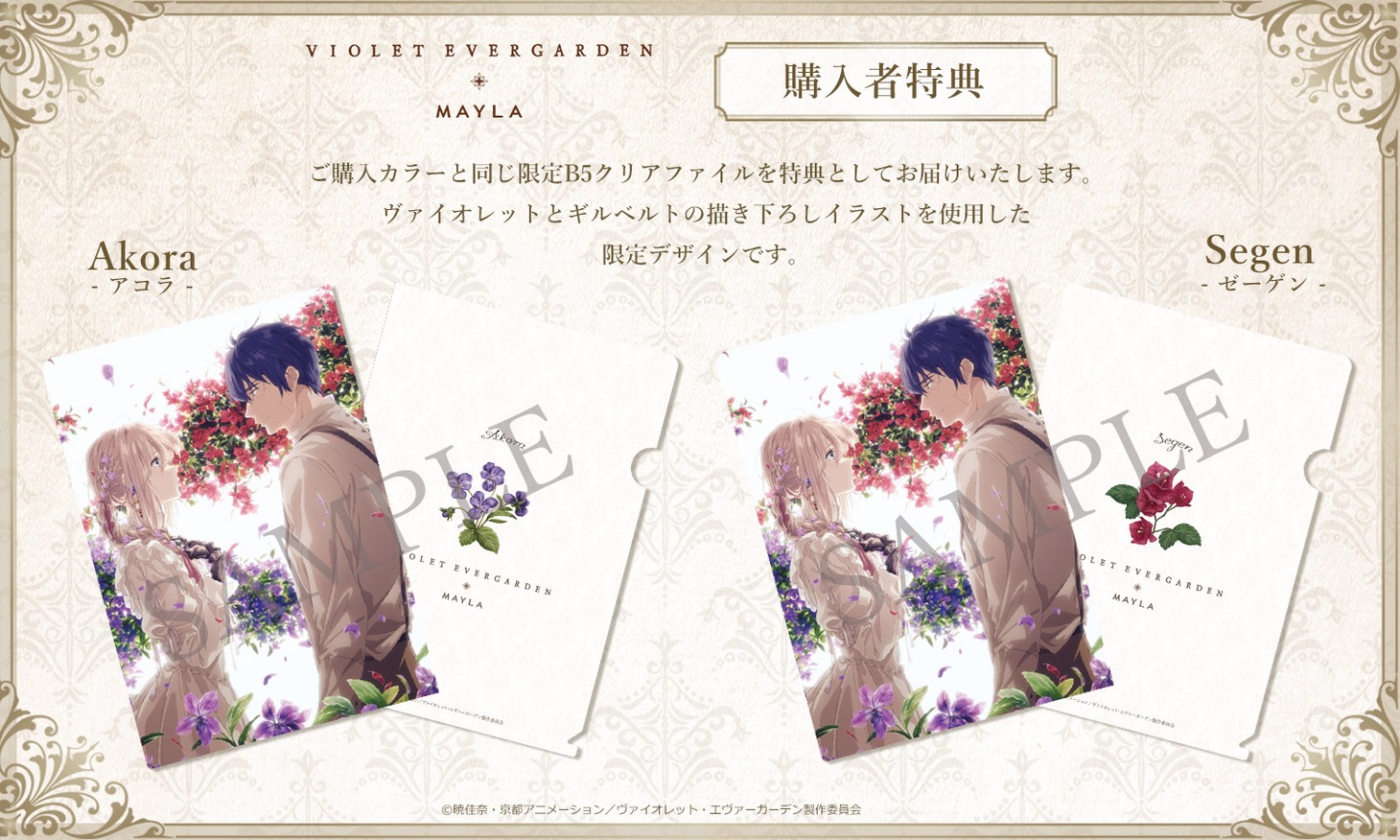 購入特典のB5クリアファイル。