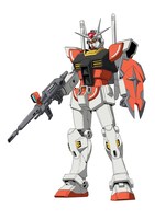 ラーガンダム。ENTRY GRADEのRX-78-2ガンダムをベースに、リオが組み上げたガンプラ。ハワイ育ちのリオにとって「日本の心」をイメージしたカスタムが施されており、機体名称の「ラー」はハワイ語で「太陽」の意味を持つ。初心者ながら試行錯誤を重ね、丁寧な工作によって完成した機体には、リオのガンプラバトルへの眩しい憧れが込められている。
