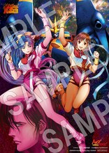 「トップをねらえ！」2周目以降の入場者プレゼントに用意された「キャラクター原案・美樹本晴彦描き下ろしイラストシート」。(c)BANDAI VISUAL・Flying Dog・GAINAX