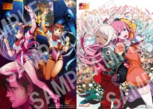 左から「キャラクター原案・美樹本晴彦描き下ろしイラストシート」、「フューチャービジュアル・okama描き下ろしイラストシート」。(c)BANDAI VISUAL・Flying Dog・GAINAX(c)2003 GAINAX／TOP2委員会