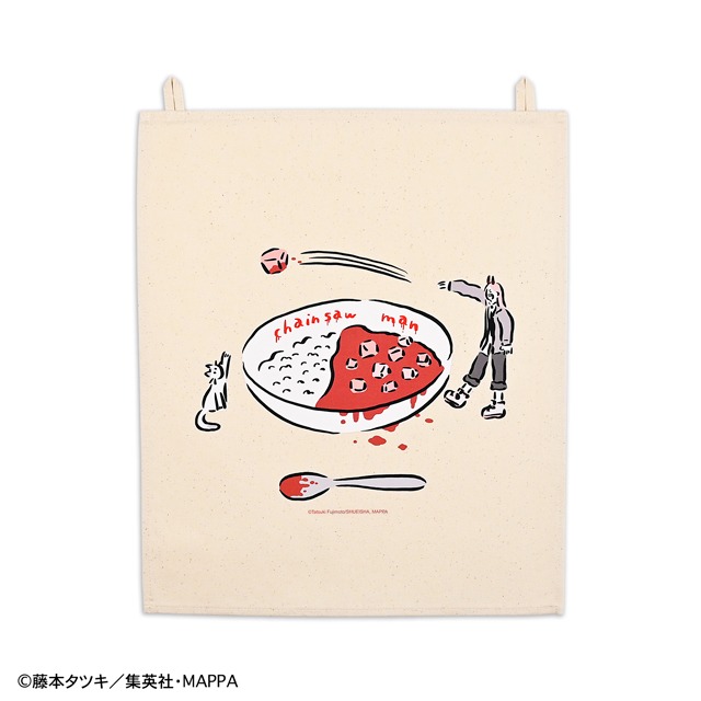 TVアニメ「チェンソーマン」と、イラストレーター・鬼頭祈がコラボしたファブリックポスター。