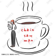 TVアニメ「チェンソーマン」と、イラストレーター・鬼頭祈がコラボしたビッグTシャツのデザイン。