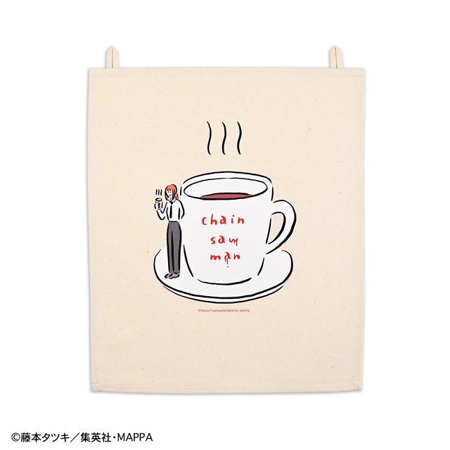 TVアニメ「チェンソーマン」と、イラストレーター・鬼頭祈がコラボしたファブリックポスター。