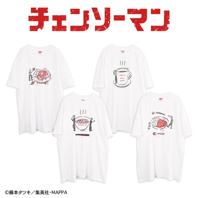 TVアニメ「チェンソーマン」と、イラストレーター・鬼頭祈がコラボしたビッグTシャツ。。