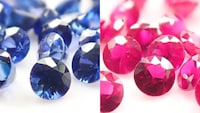 ブルーサファイアとルビー。