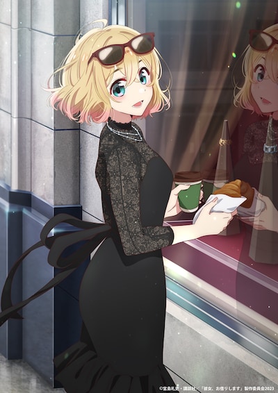 七海麻美のデートシーンビジュアル。(c)宮島礼吏・講談社/「彼女、お借りします」製作委員会 2023