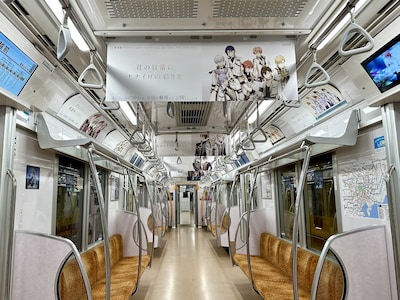 「劇場版アイドリッシュセブン LIVE 4bit BEYOND THE PERiOD」の車両ジャックのイメージ。