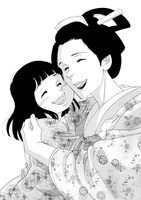 御台所・茂姫（右）。