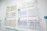 「『やおい』 ～やまなし、おちなし、いみなし～」コーナーより。コミックマーケットでの「キャプテン翼」のサークル数の推移を年代ごとに比較したもの。