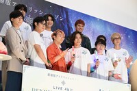 「劇場版アイドリッシュセブン LIVE 4bit BEYOND THE PERiOD」舞台挨拶の様子。