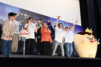 「劇場版アイドリッシュセブン LIVE 4bit BEYOND THE PERiOD」舞台挨拶の様子。