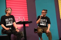 左から長谷川博哉プロデューサー、籔田修平監督。