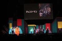 左から司会の天津向、戸谷菊之介、坂田将吾、ファイルーズあい。