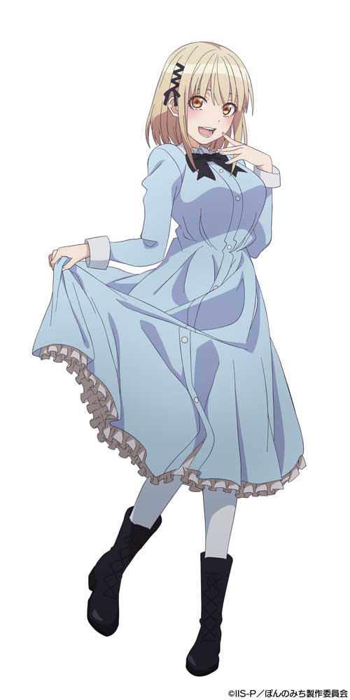 河東ぱい（CV： 佐伯伊織）。なしこの幼馴染の女子高生。かわいいものに目がなく、おっとりした癒し系の優しい性格ながら、アウトドアを好むアクティブな一面も。なしこに誘われ、雀荘での日々を謳歌していく。麻雀は、一通りのルールを理解している。8月1日生まれ。 (c)IIS-P／ぽんのみち製作委員会