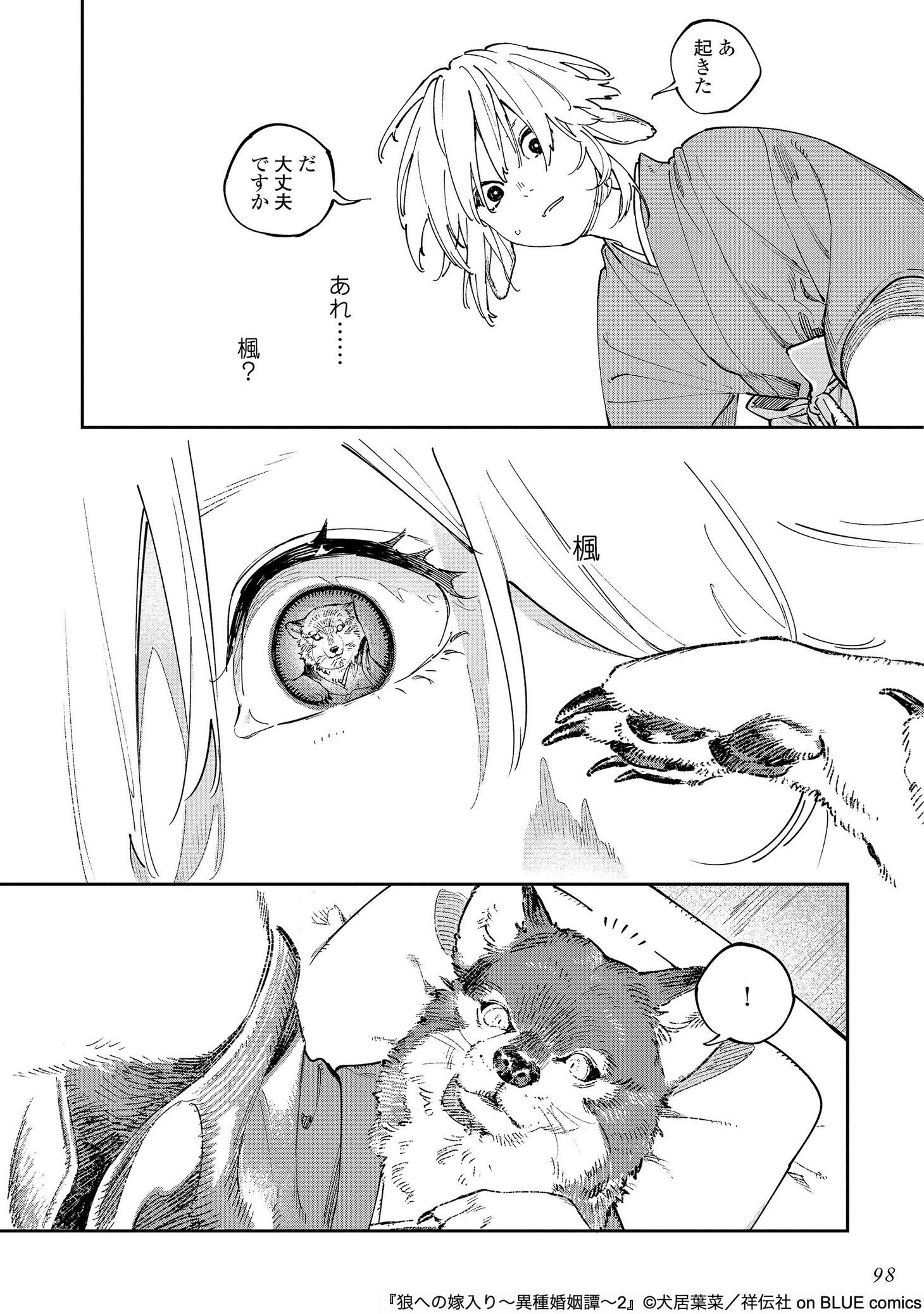 「狼への嫁入り～異種婚姻譚～」より。