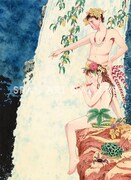 丸尾末広のカラーイラスト。