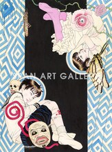 丸尾末広のカラーイラスト。