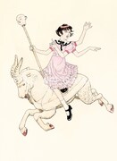 丸尾末広のカラーイラスト。