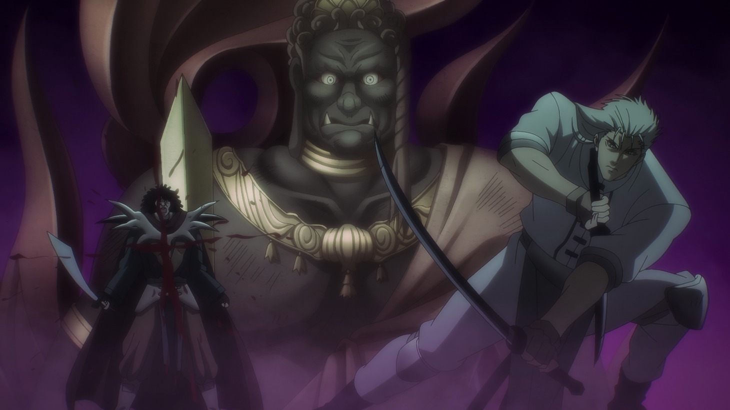アニメ「BASTARD!!―暗黒の破壊神―」第2期第2弾PVより。(c)萩原一至/集英社・BASTARD!! 製作委員会