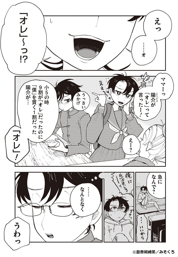 「思春期姉弟」より。