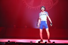 「舞台『弱虫ペダル』箱根学園篇～野獣覚醒～」より。(c)渡辺航（週刊少年チャンピオン）2008／弱虫ペダル製作委員会2013 (c)渡辺航（週刊少年チャンピオン）／マーベラス、東宝、ＣＡセガジョイポリス