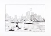 個展での展示予定作品。「『ニューヨークで考え中』ドローイング One World Trade Center, September 25, 2021」。撮影：宮島径 (c)KONDOH Akino, Courtesy of Mizuma Art Gallery