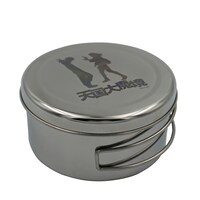 「天国大魔境 ヨーパン汁用ステンレスクッカー3pc」を重ねたイメージ。