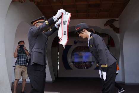 就任式の様子。