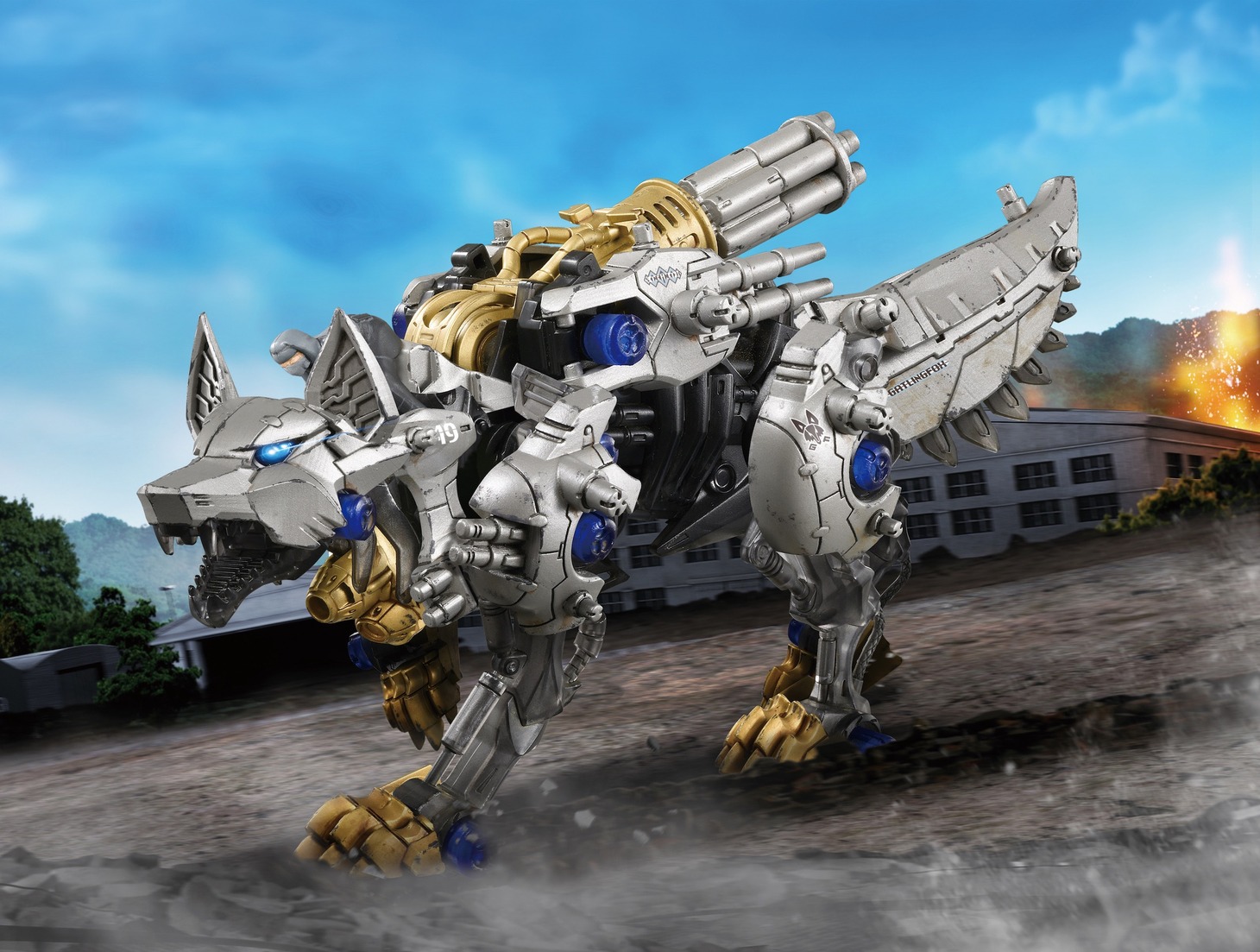 白上フブキ×「ゾイド」のコラボ商品「ガトリングフォックス」。