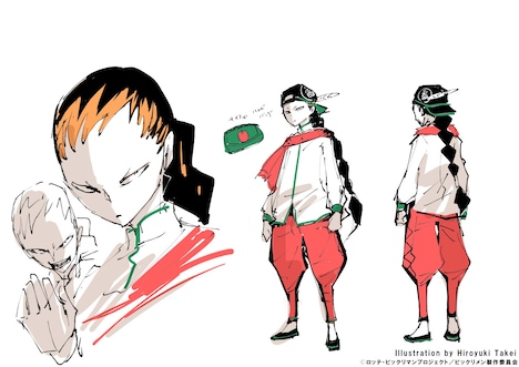 フッドのキャラクター原案イラスト。