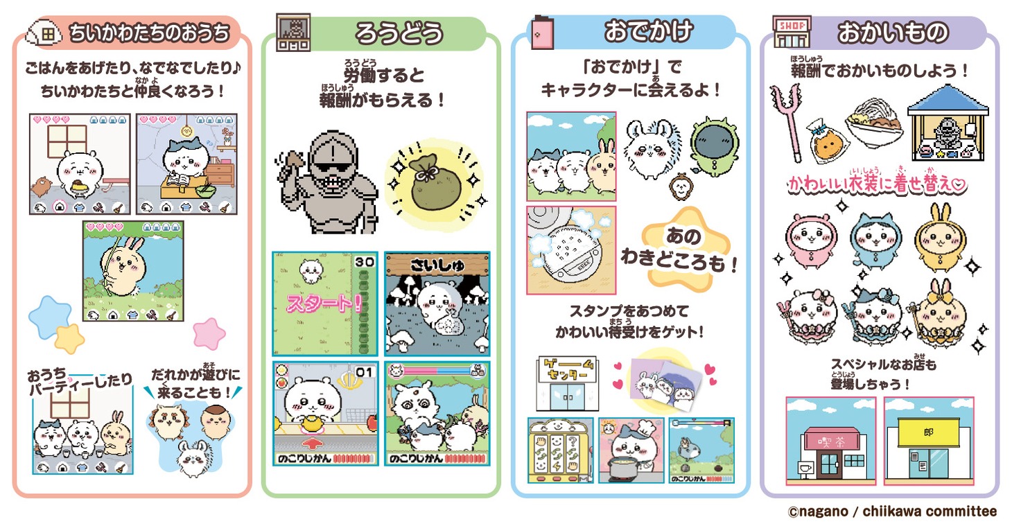 液晶ゲーム「ちいかわといっしょ」の商品説明。