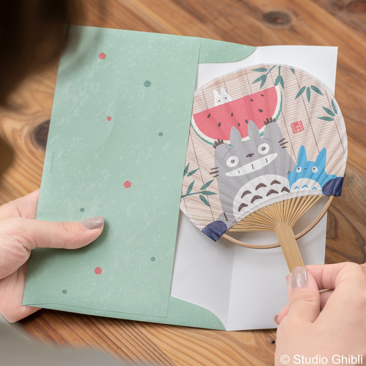 「となりのトトロ 竹うちわ豆だより 西瓜」