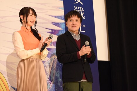 左から水樹奈々、高橋知也。