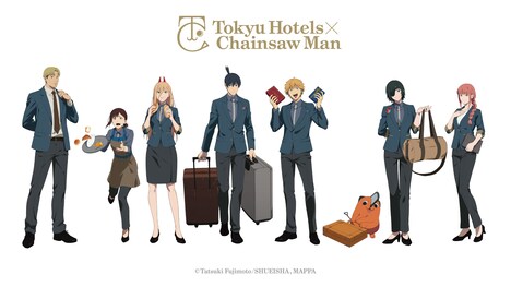 ホテルマンに扮した描き下ろしイラスト。