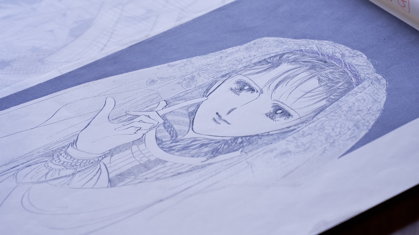 氷室冴子原作による藤田和子「ライジング！」の原画。