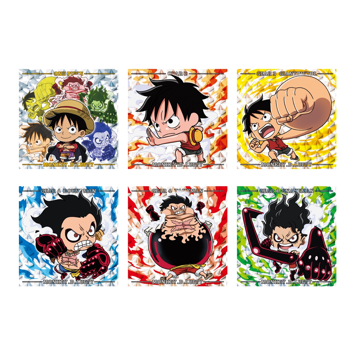 「DAY2」来場者特典の「にふぉるめーしょん ワンピース 限定PRシール」（全6種のうち1種封入）。 (c)尾田栄一郎／集英社 (c)尾田栄一郎／集英社・フジテレビ・東映アニメーション