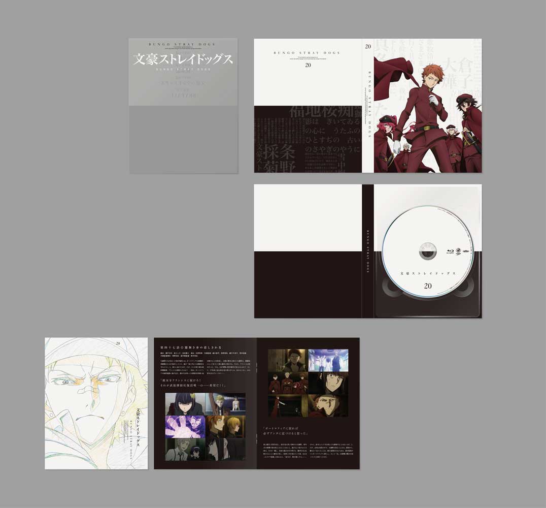 「文豪ストレイドッグス」Blu-ray＆DVD20巻の展開図。