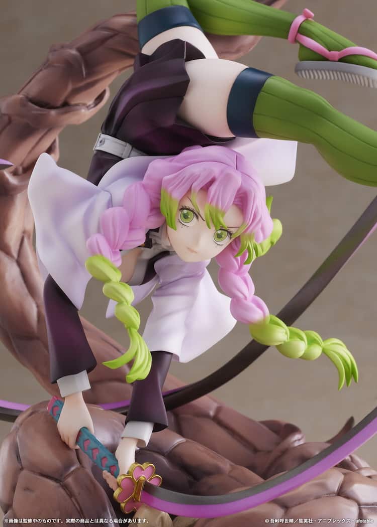 鬼滅の刃」蜜璃の1/8フィギュア、戦闘中のダイナミックなポージングが 