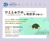 「いきものさん」とサンシャイン水族館のコラボ企画についての告知画像。