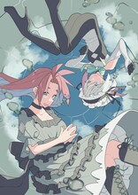 コミカライズ版「ツインスター・サイクロン・ランナウェイ」のカラーカット。作画はたなかあひるが手がける。