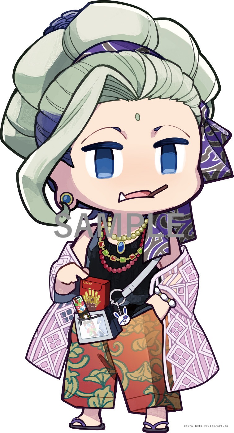 「天上天下唯我独尊! 釈迦（オレ）だけシール!!」に使用されているイラスト。(c)アジチカ・梅村真也・フクイタクミ/コアミックス