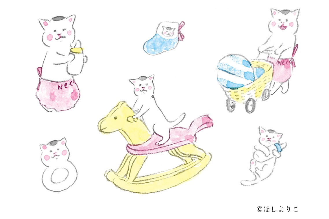 ほしよりこによる描き下ろしイラストの一部。