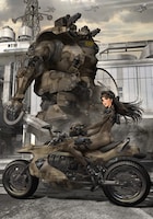 「士郎正宗仕事展」展示作品のイメージ。