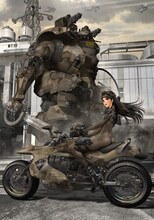 「士郎正宗仕事展」展示作品のイメージ。