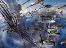 「士郎正宗仕事展」展示作品のイメージ。