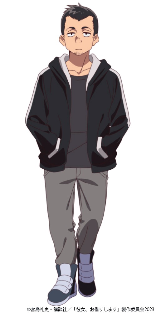 木部芳秋（CV：赤坂柾之）。和也の友人。小学校からの幼なじみで、和とも仲がいい。お人よしで、かつダメボーイな和也を気にかけている。(c)宮島礼吏・講談社/「彼女、お借りします」製作委員会 2023