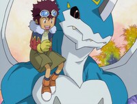 第22話「豪勇進化! エクスブイモン」より。