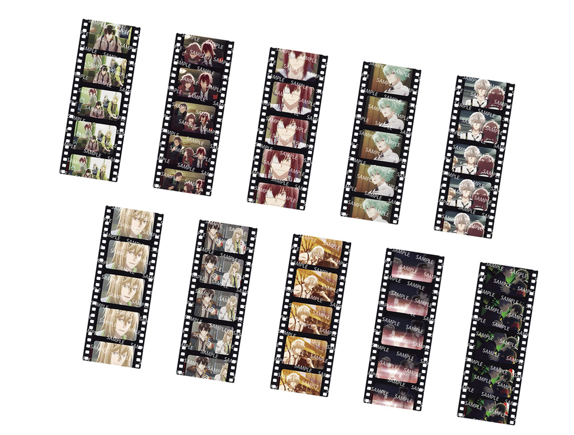 「劇場版 Collar×Malice -deep cover-」後編の入場者特典第2弾に用意された「フィルム風クリアしおり第2弾（全10種ランダム）」。