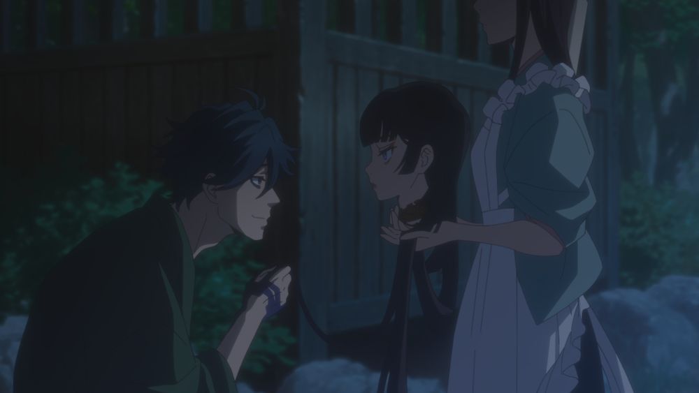 TVアニメ「アンデッドガール・マーダーファルス」第1話「鬼殺し」の場面カット。 (c)青崎有吾・講談社／鳥籠使い一行